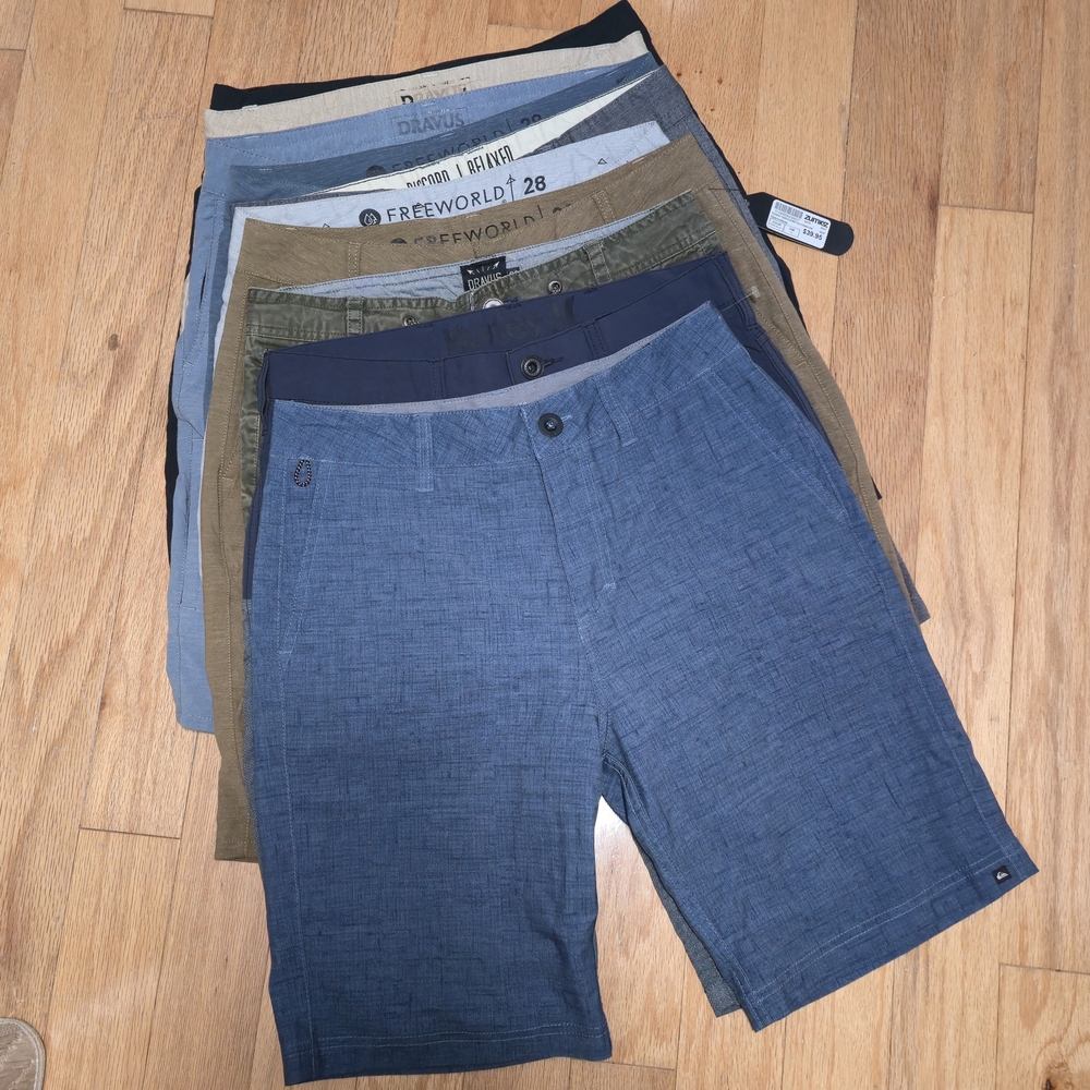 Men's Lot Bundle Of 10 Hybrid Board Shorts Sz 28 Quicksilver,